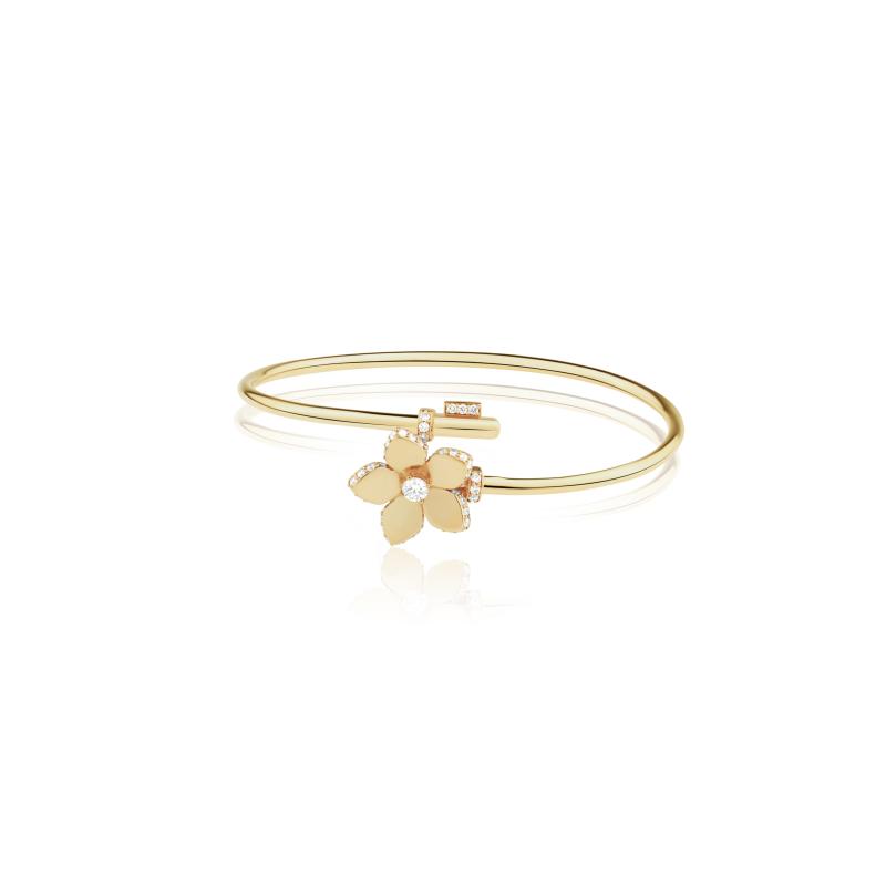 Bracelet Flower Excellence Or jaune 750/1000 & Diamants