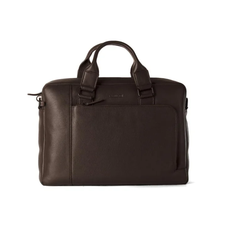 Porte-documents Excellence en cuir de veau Italien marron 2