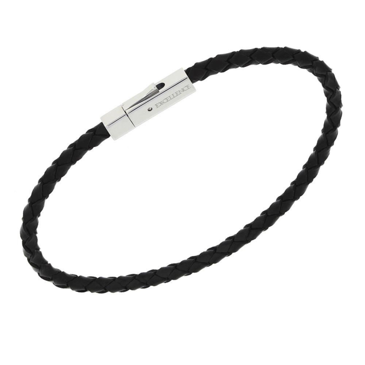 Bracelet en cuir noir