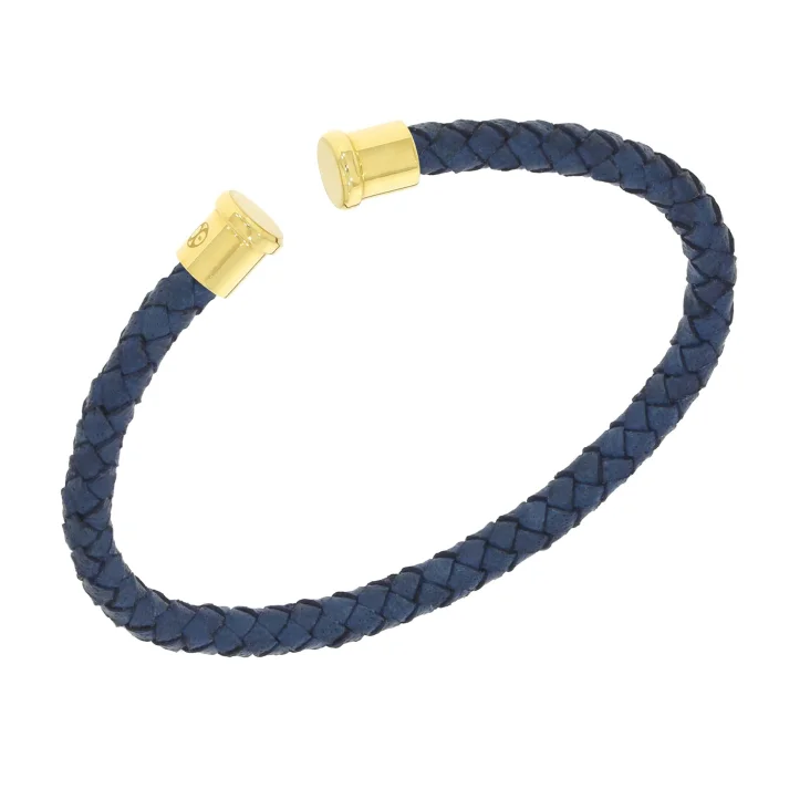 Cuir Bleu 4mm Excellence Caméléon Acier 316L Y 2
