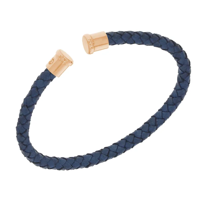 Cuir Bleu 4mm Excellence Caméléon Acier 316L R 2