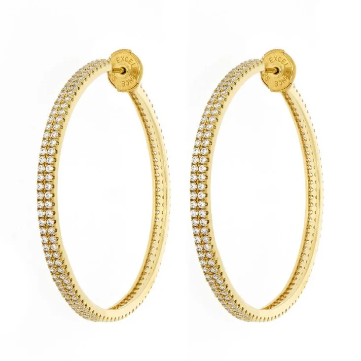 Créoles Excellence Plaqué Or 18K 3Mic