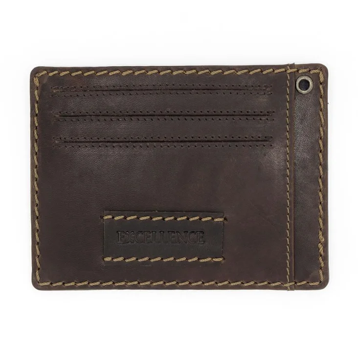 Porte Carte Excellence Cuir veritable Italie Marron