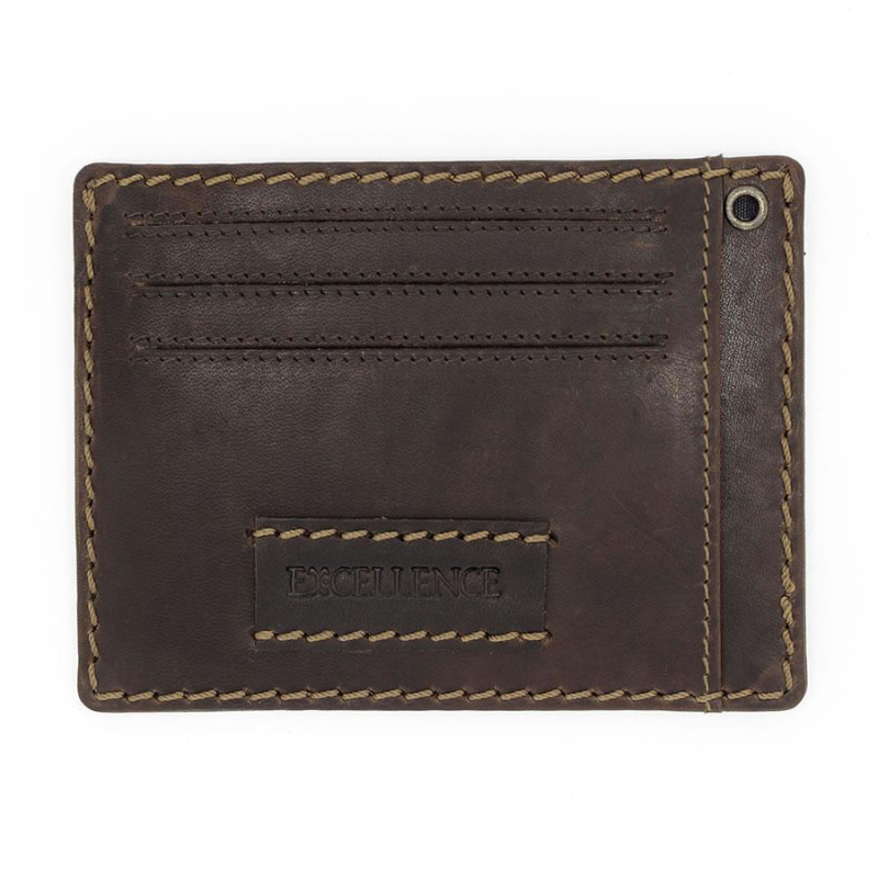 Porte Carte Excellence Cuir veritable Italie Marron