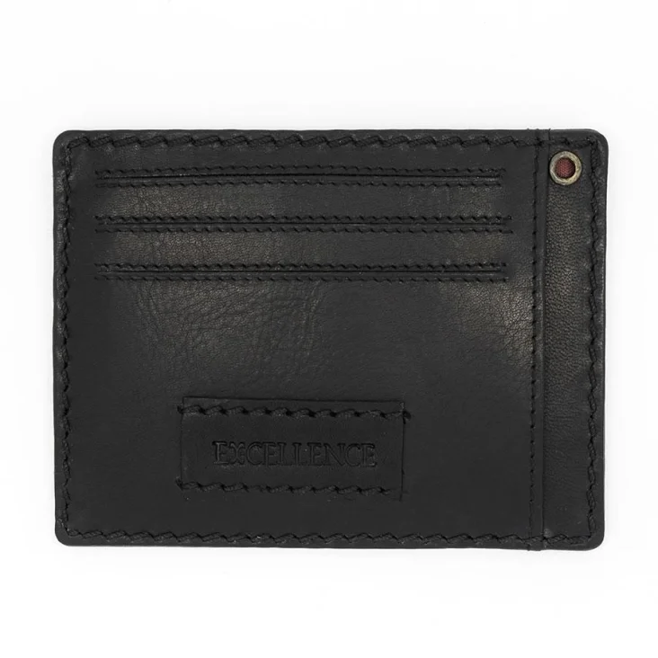 Porte Carte Excellence Cuir veritable Italie Noir