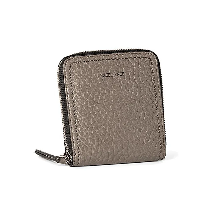 portefeuille Excellence en Cuir de vachette grainé Italien gris