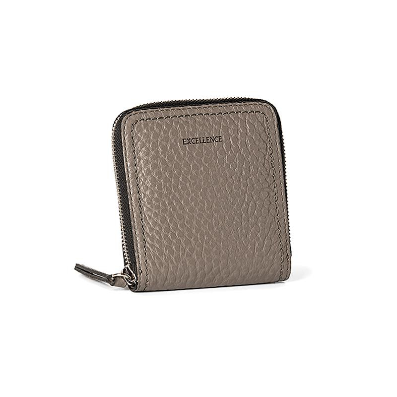 portefeuille Excellence en Cuir de vachette grainé Italien gris
