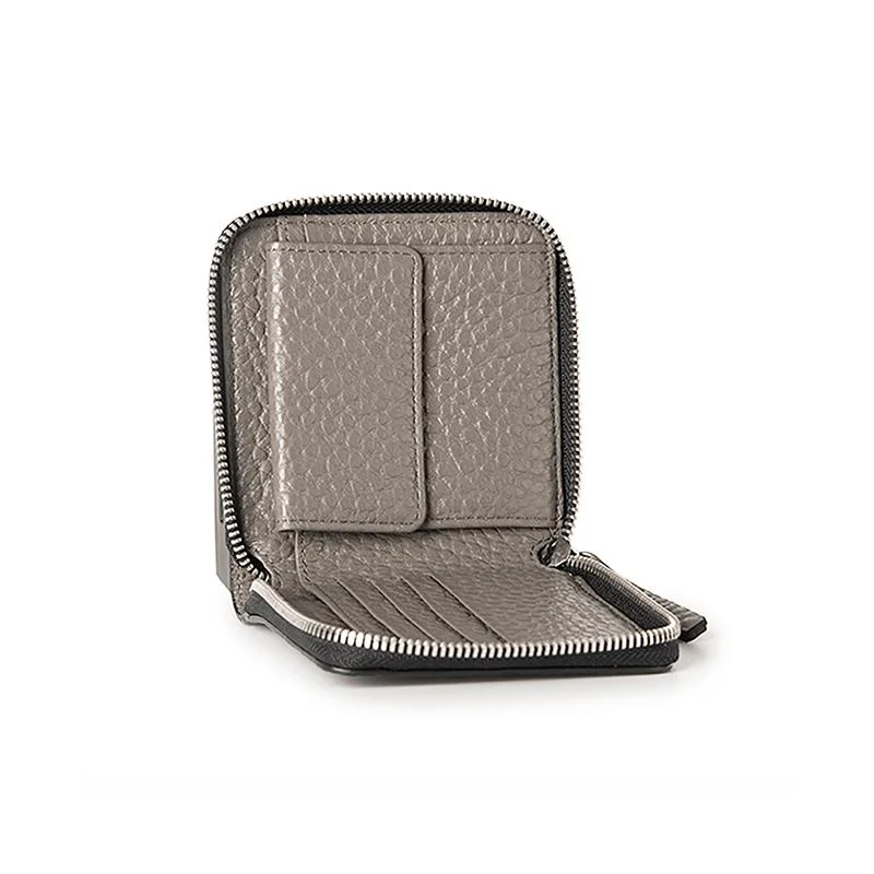 Pochette Excellence en Cuir de vachette grainé Italien gris Pochette Excellence en Cuir de vachette grainé Italien gris