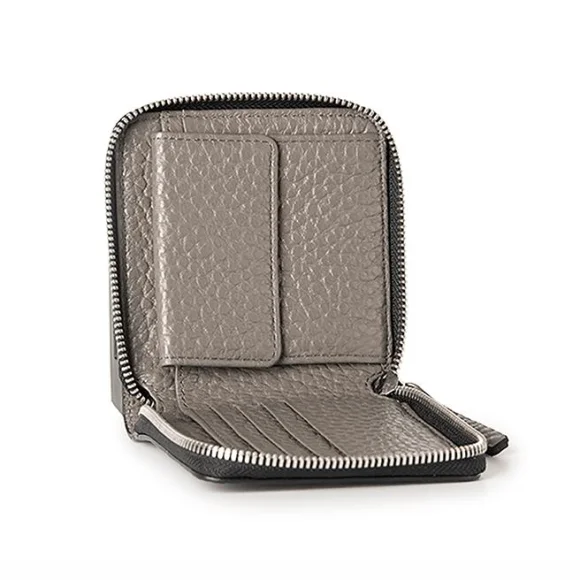 Pochette Excellence en Cuir de vachette grainé Italien gris