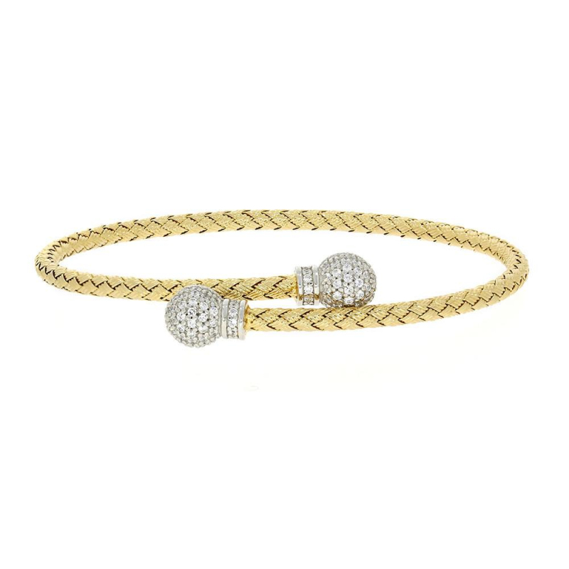 Bracelet Treccia Sfera Excellence Argent 925 Vermeil