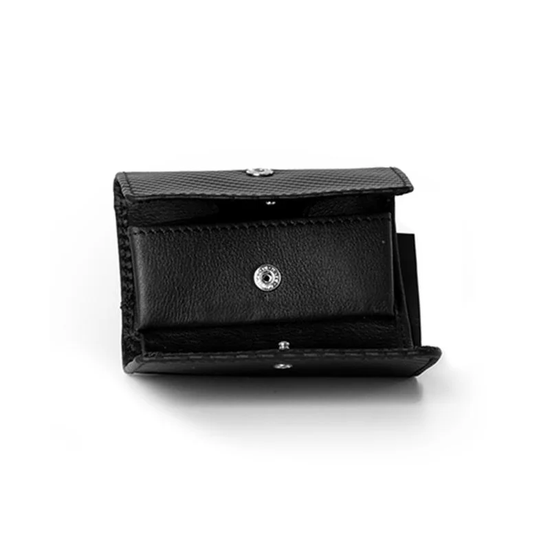 Porte-monnaie Excellence en Cuir de veau Italien imprimé fibre de carbone Porte-monnaie Excellence en Cuir de veau Italien imprimé fibre de carbone