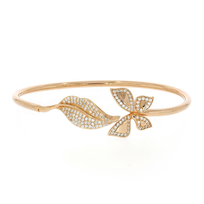 Bracelet jonc papillon