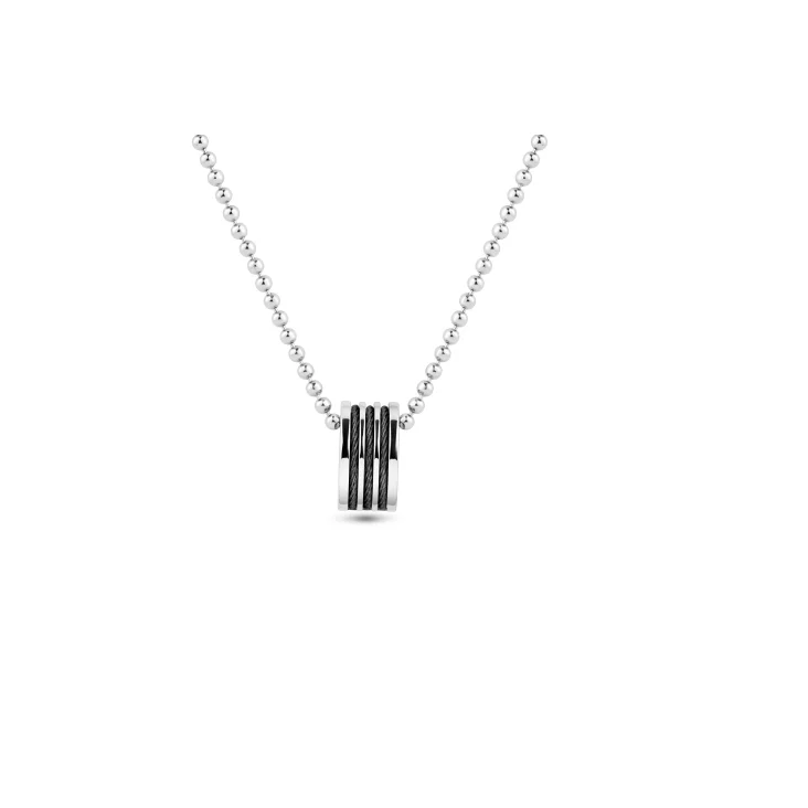 Pendentif ring Excellence Acier 316L & Or 18K 2