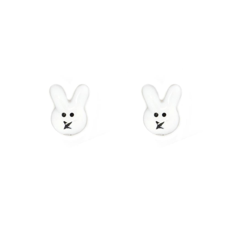 Puces d'Oreilles d'Oreilles Lapin Excellence Argent 925 Rh