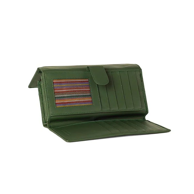 Portefeuilles Excellence en Cuir de veau Italien vert olive Portefeuilles Excellence en Cuir de veau Italien vert olive
