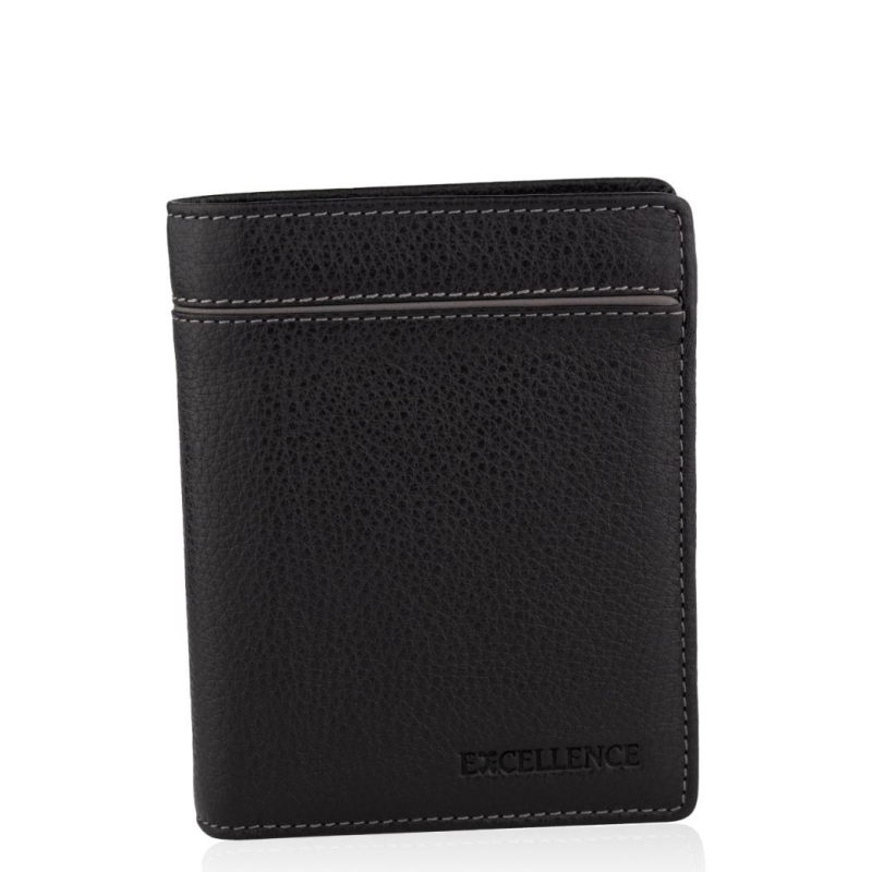 Porte Feuille RFID Excellence Cuir veritable Italie Noir