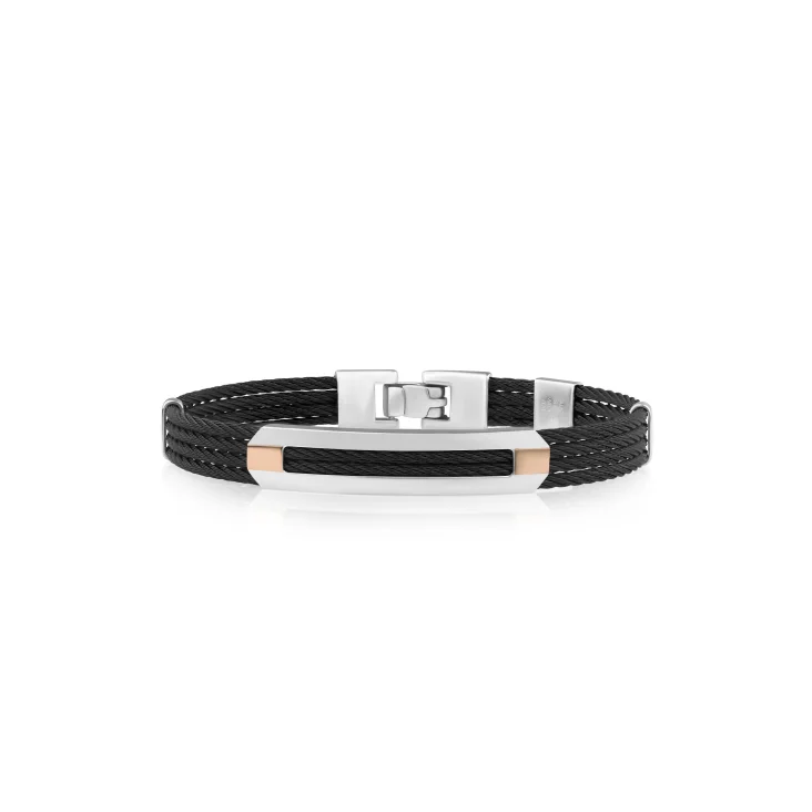 Bracelet rigide Excellence Acier 316L & Or 750/1000 - Small 2