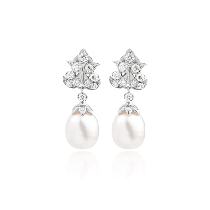 Boucles Excellence Or gris 750/1000, Diamants & FWP