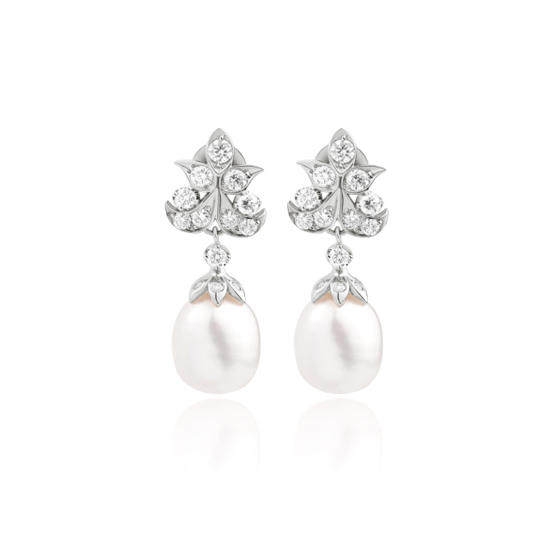 Boucles Excellence Or gris 750/1000, Diamants & FWP