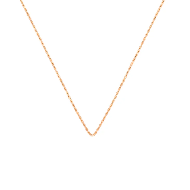 Chaine maille Corde Excellence Or Rose18K