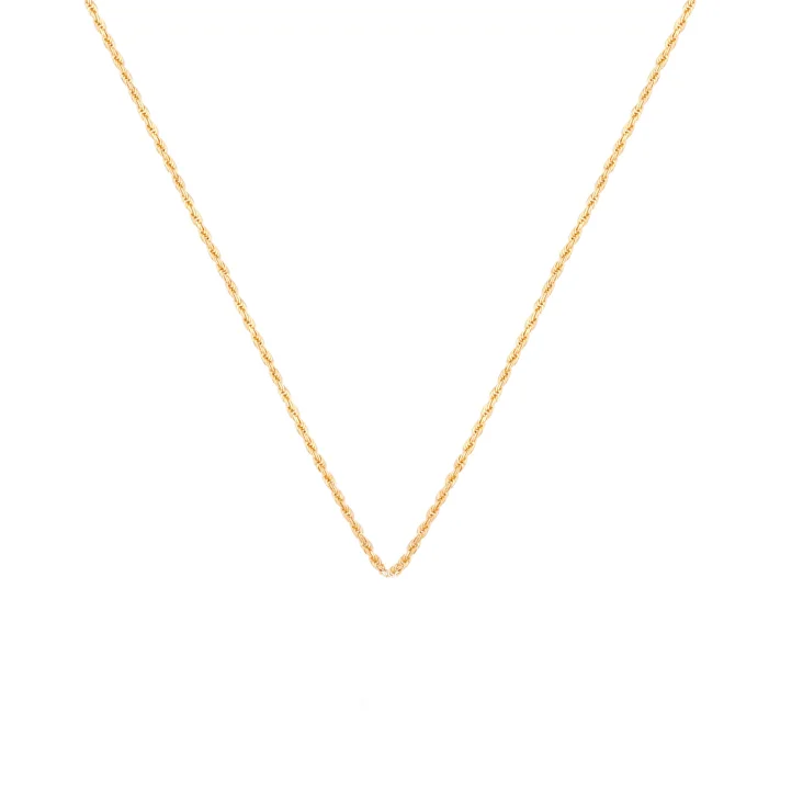 Chaine maille Corde Excellence Or jaune 18K