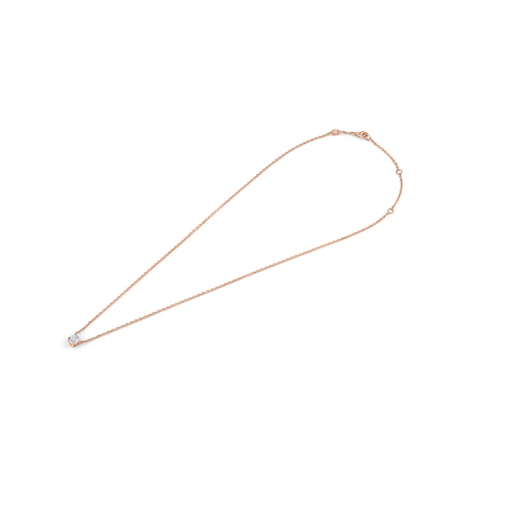 Collier Solitaire Excellence Or rose 750/1000 2