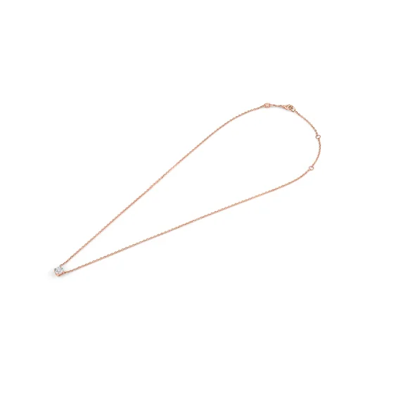 Collier Solitaire Excellence Or rose 750/1000