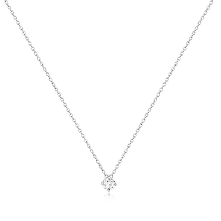 Collier Excellence Or gris 750/1000 & Diamants
