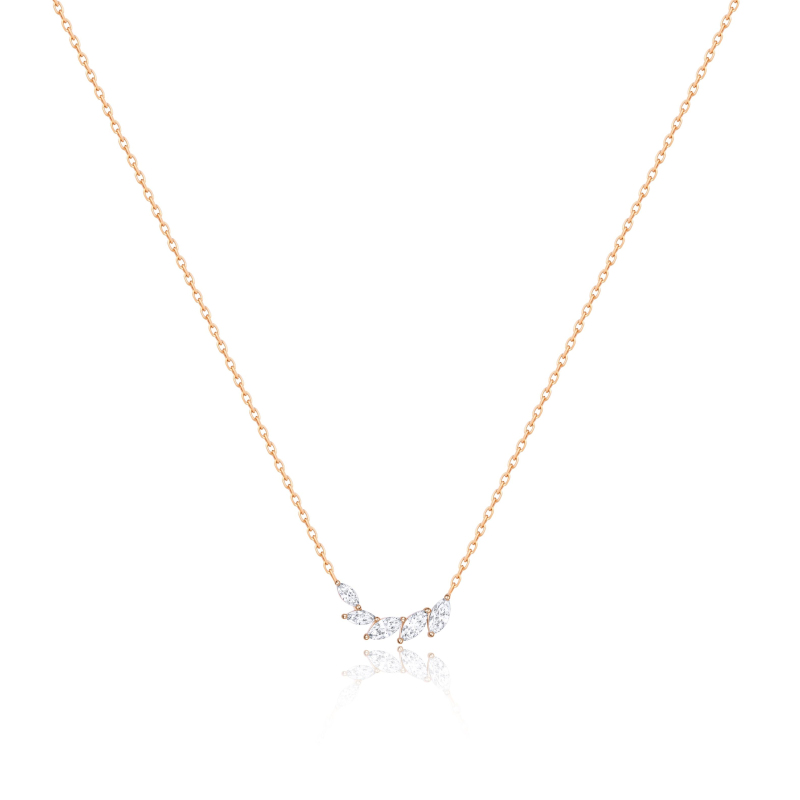 Collier navette Excellence Or jaune 750/1000 & Diamants
