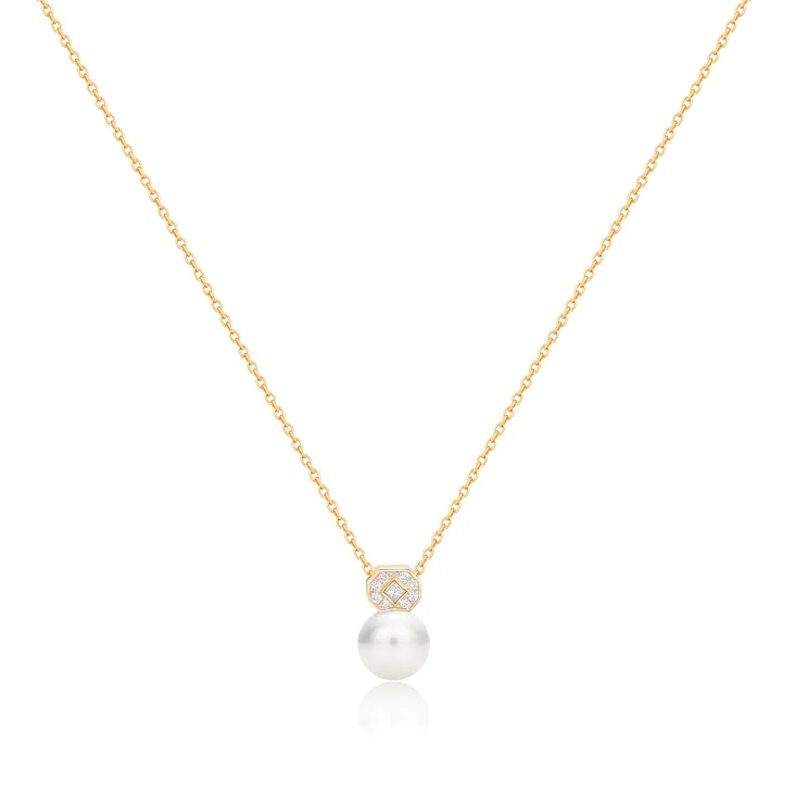 Collier Excellence Or jaune 750/1000, Diamants & FWP