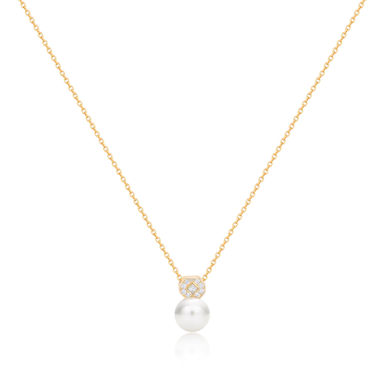 Collier Excellence Or jaune 750/1000, Diamants & FWP