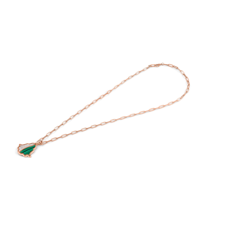 Pendentif Khmissa Excellence Or rose 750/1000 & MLK
