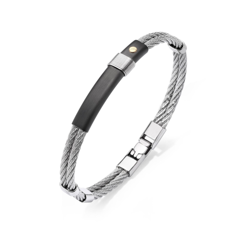 Bracelet Excellence Acier 316L & Clou Or 18K