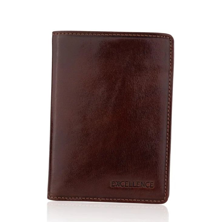 Porte Feuille RFID Excellence Cuir veritable Italie Marron 2
