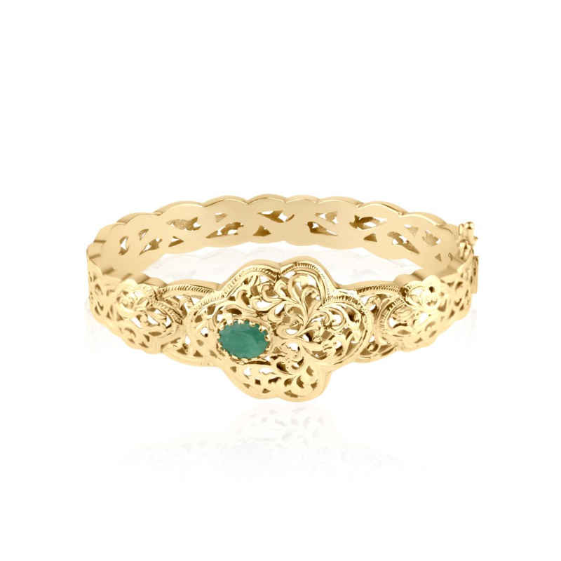 Bracelet Excellence Or jaune 18K & Emeraude