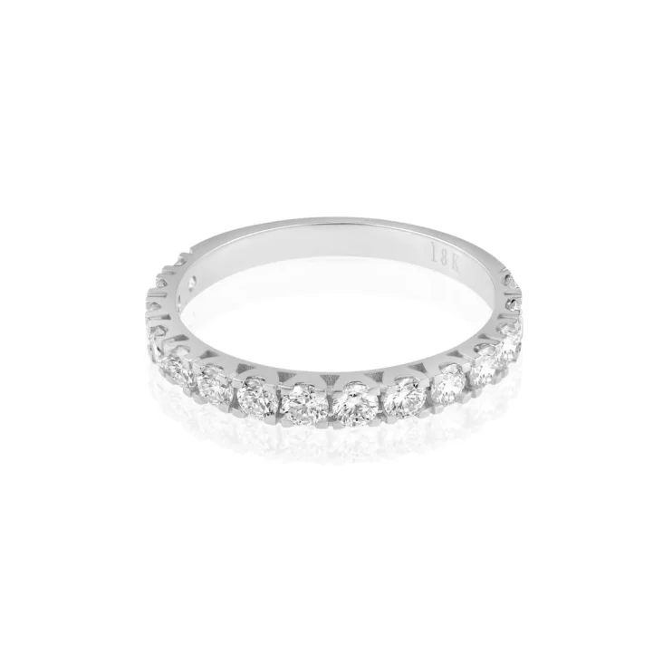 Demi alliance Excellence Or gris 750/1000 & Diamants