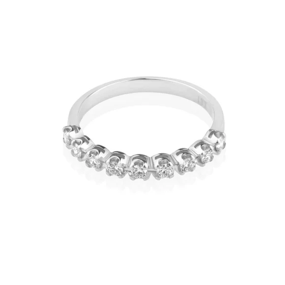 Demi alliance Excellence Or gris 750/1000 & Diamants