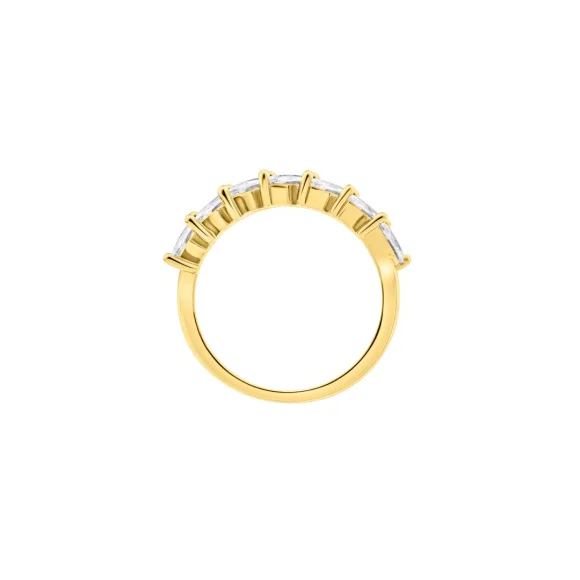 Demi alliance marquises Excellence Plaqué Or 18K sertie de de zirconiums