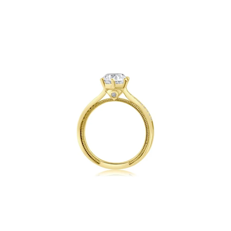 Bague solitaire et demi alliance...