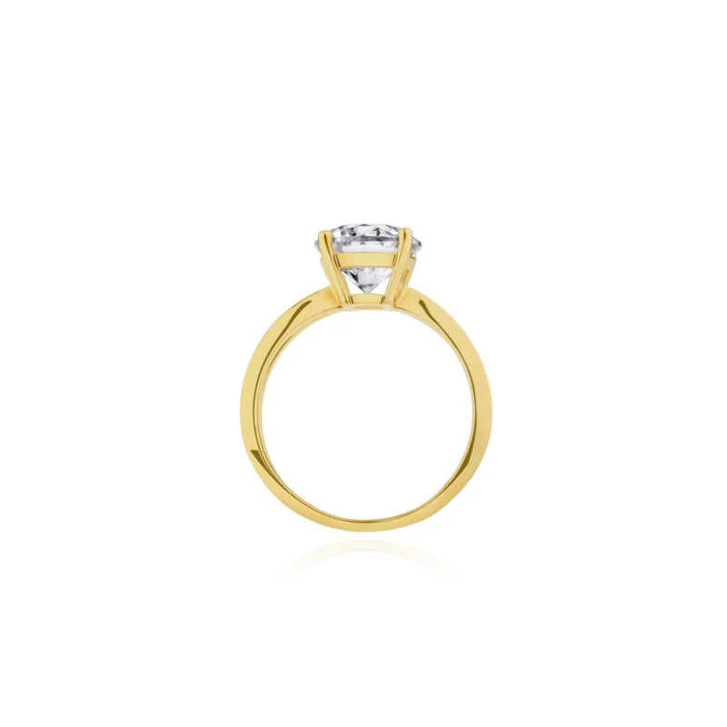 Bague solitaire Excellence Plaqué Or... Bague solitaire Excellence Plaqué Or...