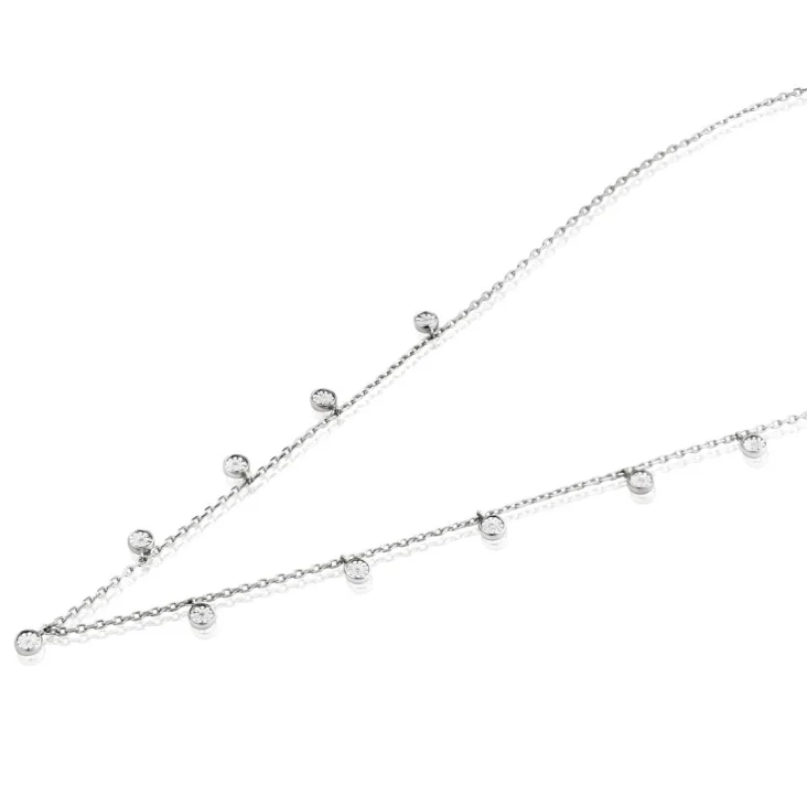 Collier Excellence Or gris 750/1000 & Diamants 2