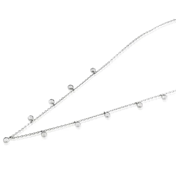 Collier Excellence Or gris 750/1000 & Diamants