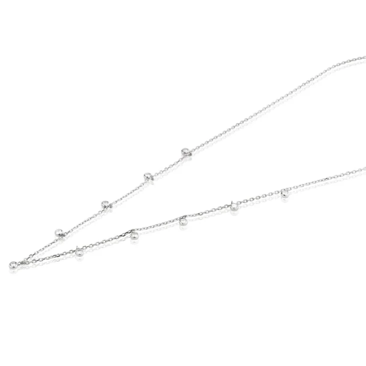 Collier Excellence Or gris 750/1000 & Diamants 2