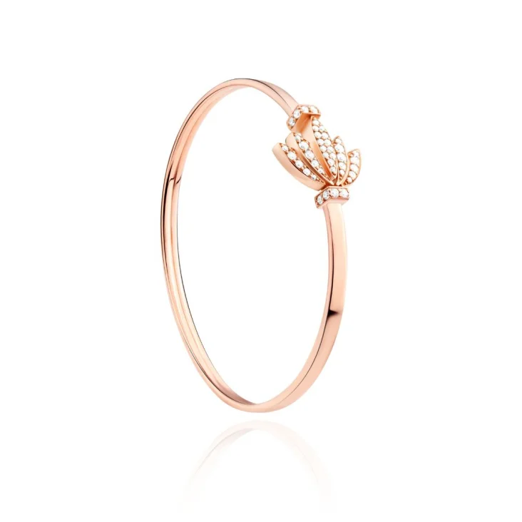 Bracelet Tulipe Excellence Or rose 750/1000 & Diamants 2
