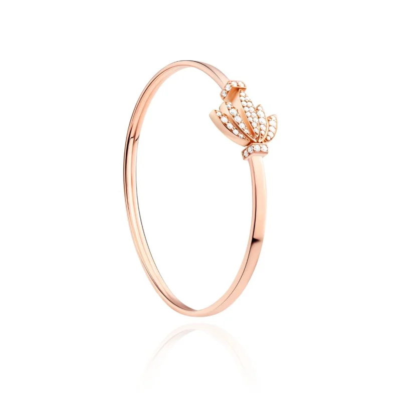 Bracelet Tulipe Excellence Or rose 750/1000 & Diamants