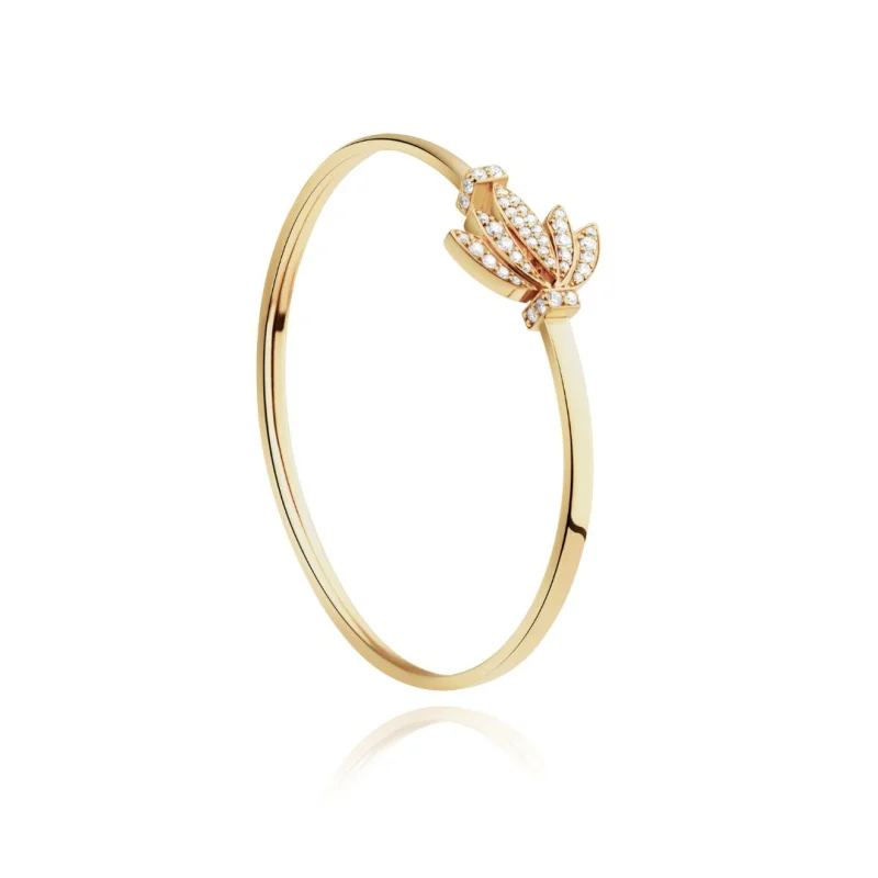 Bracelet Tulipe Excellence Or jaune 750/1000 & Diamants