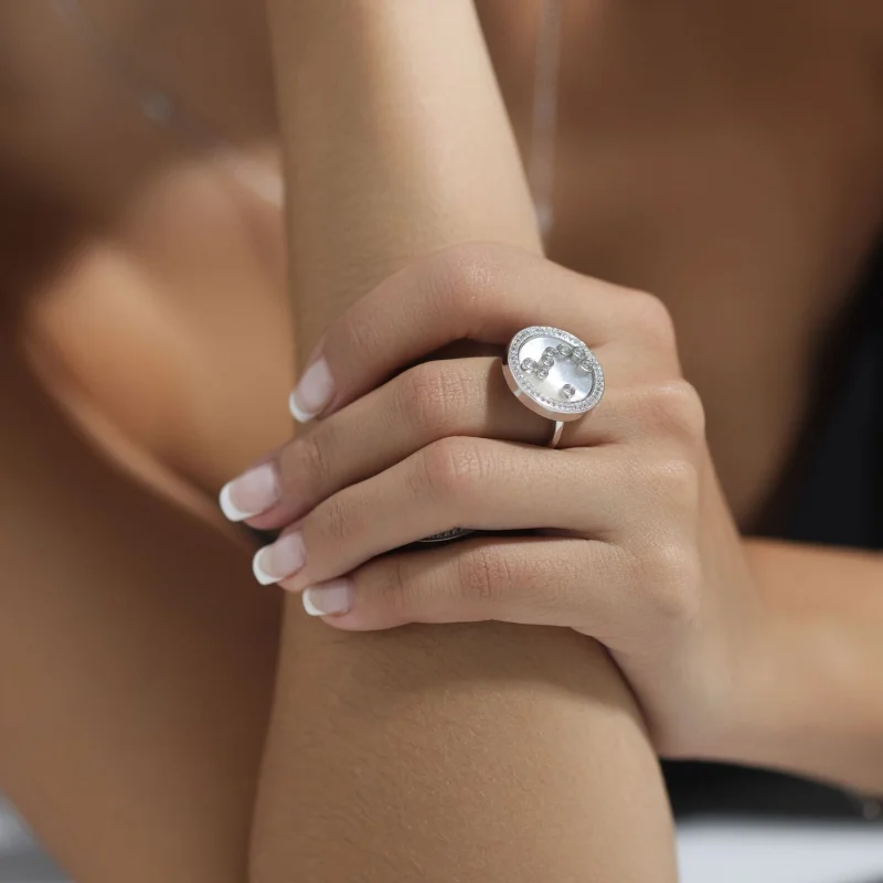 Bague rhodié en gris Bague rhodié en gris