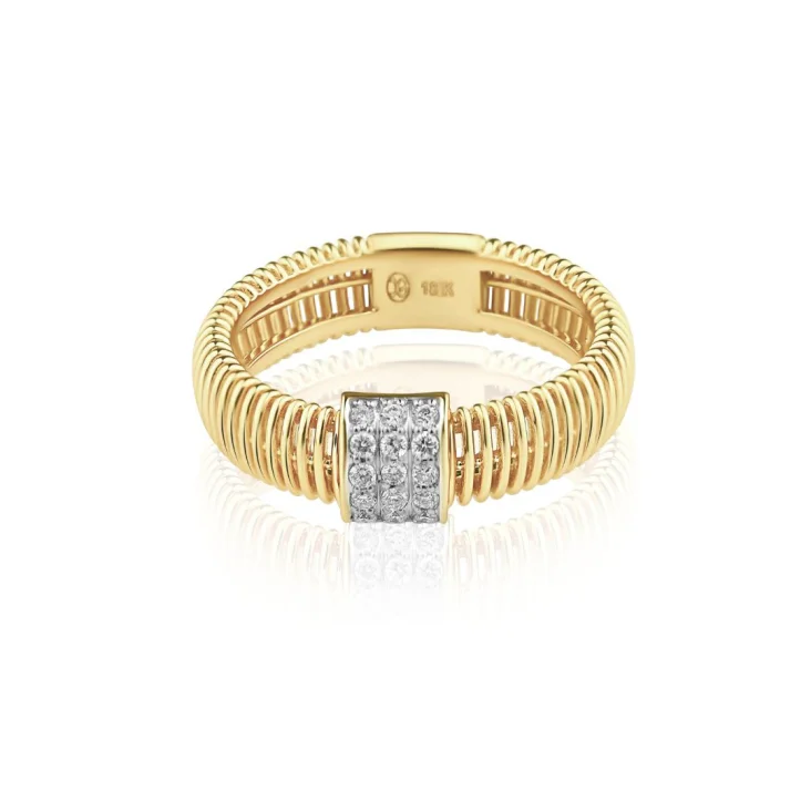 Bague Excellence Or jaune 750/1000 & Diamants