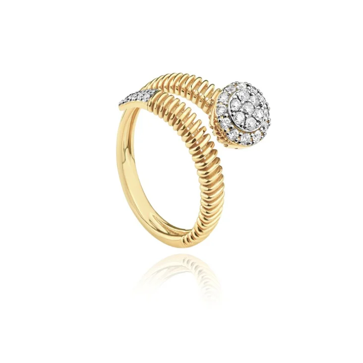 Bague marguerite Excellence Or jaune 750/1000 & Diamants 2