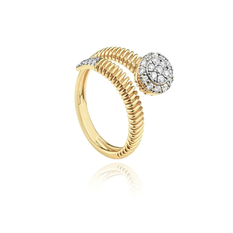 Bague marguerite Excellence Or jaune 750/1000 & Diamants